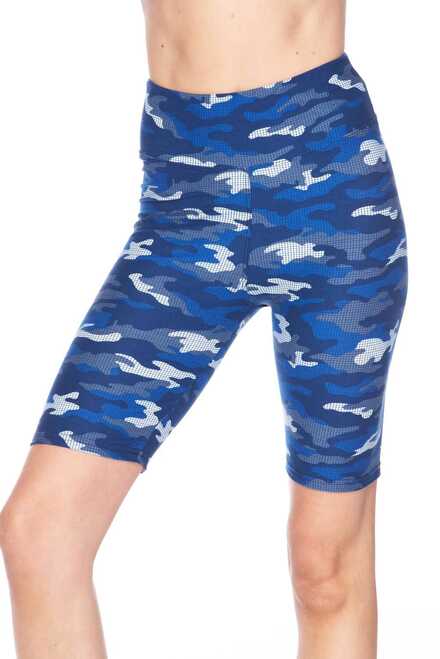 Luscious Blue Grid Camo Shorts