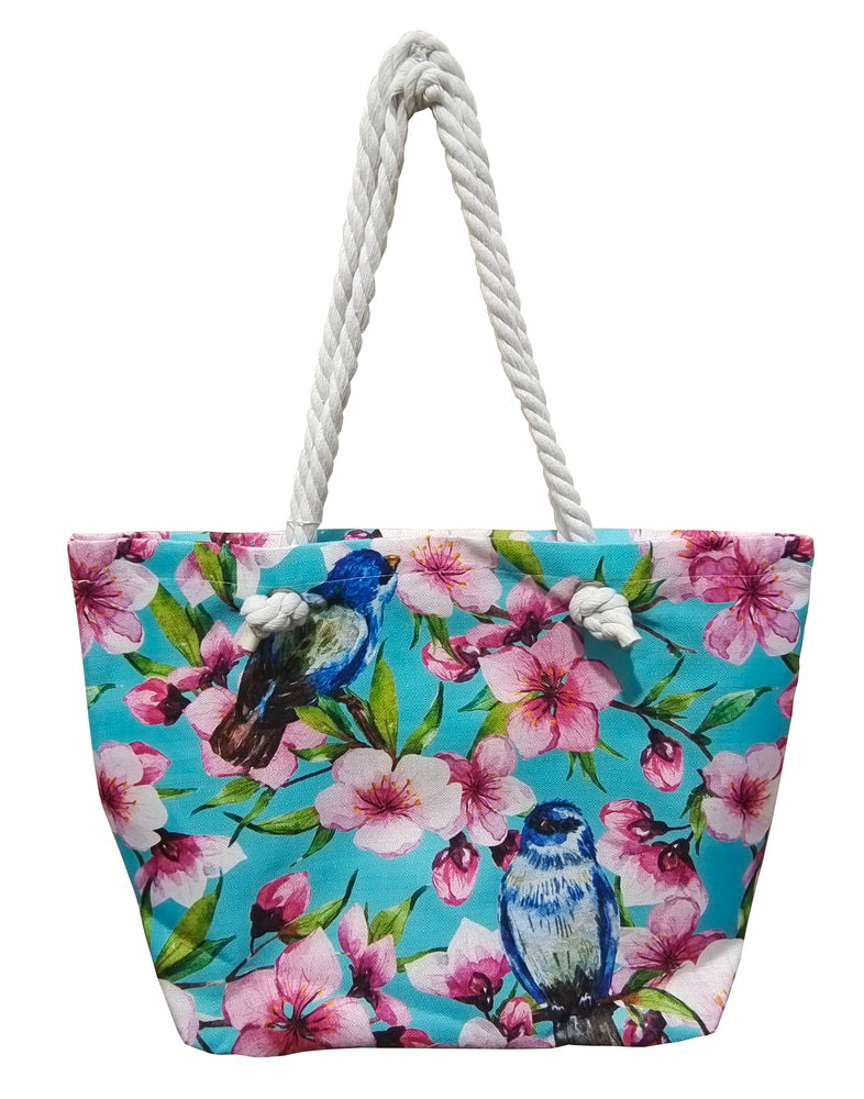 Beach Bag - Birds & Floral