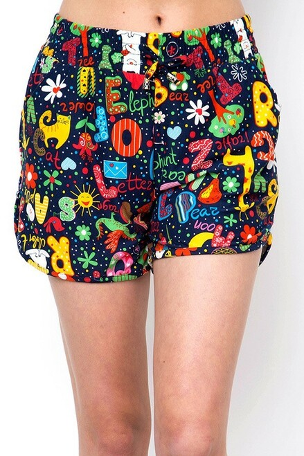 Luscious Animal Letters Dolphin Shorts