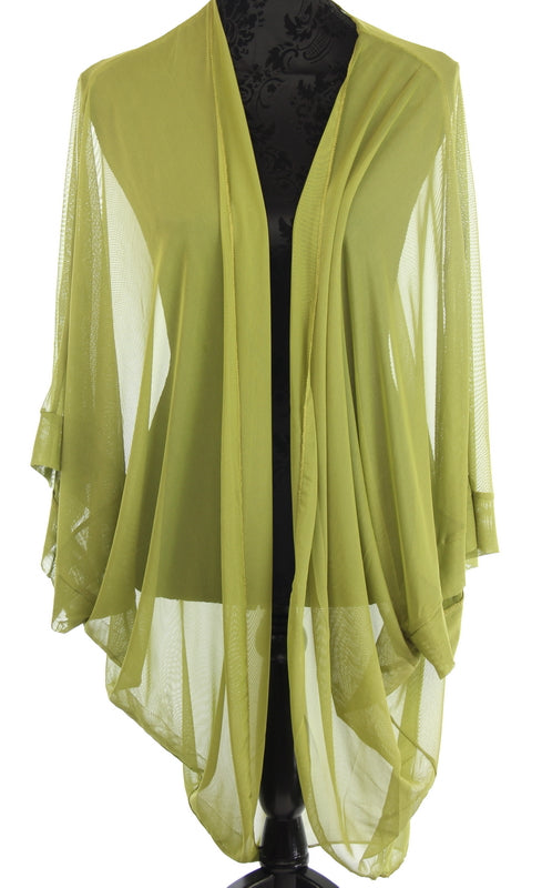 Plain Sheer Shrug Lime