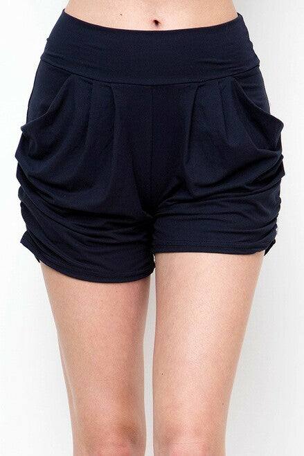 Lean Black Harem Shorts