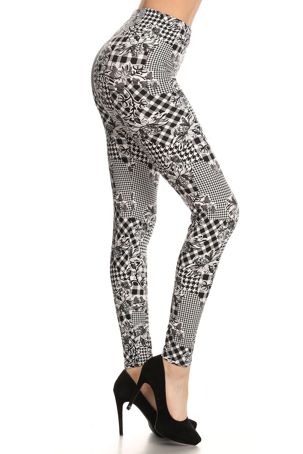 Lean black houndstooth Full Length