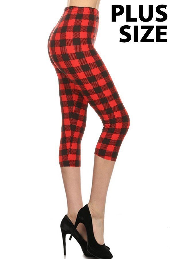 Luscious Red Gingham Capri