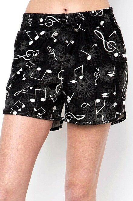 Luscious Musical Note Dolphin Shorts